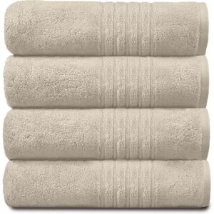 GC GAVENO CAVAILIA 4 PK Extra Large Bath Sheet, Water Absorbent Cotton Towels, 450 GSM Quick Dry Towels Set, Cream GC GAVENO CAVAILIA 4 PK Extra Large Bath Sheet, Water Absorbent Cotton Towels, 450 GSM Quick Dry Towels Set, Cream