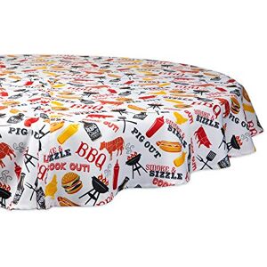 DII Outdoor Tabletop Collection, Stain Resistant & Waterproof, 60" Round w/Zipper, Barbeque DII Outdoor Tabletop Collection, Stain Resistant & Waterproof, 60" Round w/Zipper, Barbeque