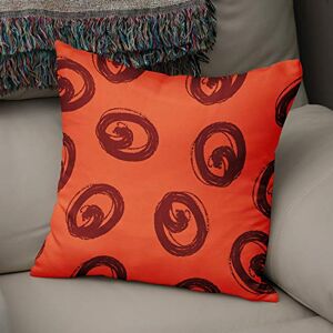 Bonamaison Decorative Cushion Cover, Polycotton, Orange, Standard Bonamaison Decorative Cushion Cover, Polycotton, Orange, Standard