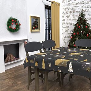 Soleil d'ocre , Nappe Rectangular Anti-t ¢ Ches 140 x 240 cm Fir Black Soleil d'ocre , Nappe Rectangular Anti-t ¢ Ches 140 x 240 cm Fir Black