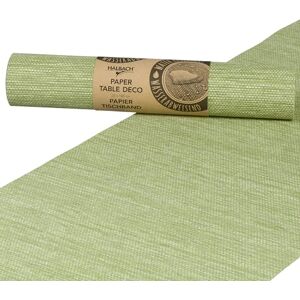Halbach Seidenbänder Paper Table Runner, Width 25 cm, Length 1.80 m, Modern Table Runner, Washable, Table Decoration, Outdoor, Weatherproof, Colour: Green Halbach Seidenbänder Paper Table Runner, Width 25 cm, Length 1.80 m, Modern Table Runner, Washable, Table Decoration, Outdoor, Weatherproof, Colour: Green