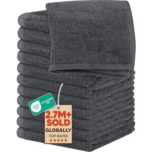 Utopia Towels Cotton Washcloths Set 100% Ring Spun Cotton, Premium Quality Flannel Face Cloths, Highly Absorbent and Soft Feel Fingertip Towels (12 Pack, Grey) Utopia Towels Cotton Washcloths Set 100% Ring Spun Cotton, Premium Quality Flannel Face Cloths, Highly Absorbent and Soft Feel Fingertip Towels (12 Pack, Grey)