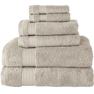 BERIBO Turkish Towel Set 100% Cotton (Serenity) 6 Pieces, 620gsm (Brown Rice) BERIBO Turkish Towel Set 100% Cotton (Serenity) 6 Pieces, 620gsm (Brown Rice)