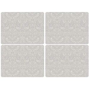 Pimpernel x Spode Morris & Co.Strawberry Thief 4 Placemats Cork Backed Table Mats with Heat Resistance and Stain Protection, Suitable for Everyday Dining and Entertaining Pimpernel x Spode Morris & Co.Strawberry Thief 4 Placemats Cork Backed Table Mats with Heat Resistance and Stain Protection, Suitable for Everyday Dining and Entertaining