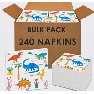 Talking Tables 240 x Dinosaur Paper Napkins 33 cm, Cartoon Dino Design, Perfect for a Kids Dinosaur Birthday Party or Dino-Themed Celebration Talking Tables 240 x Dinosaur Paper Napkins 33 cm, Cartoon Dino Design, Perfect for a Kids Dinosaur Birthday Party or Dino-Themed Celebration