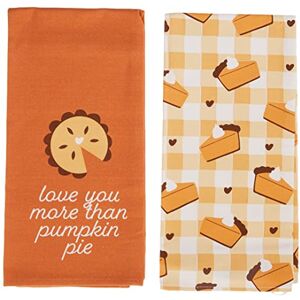 Pearhead Pumpkin Pie Dish Towels, Set of 2, Thanksgiving Tea Towels, Halloween Decor, Kitchen Decor, Hostess Gifts, Fall Home Décor Pearhead Pumpkin Pie Dish Towels, Set of 2, Thanksgiving Tea Towels, Halloween Decor, Kitchen Decor, Hostess Gifts, Fall Home Décor