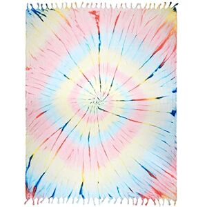 Cacala Turkish Throw Blanket Multipurpose Bed or Couch, Table Cover or Picnic Mat, Farmhouse, Yoga, Beach, Oversized Large Beach Throw XL Helezon Tie Dye 100% Pure Cotton 59 x 78 (Multi) Cacala Turkish Throw Blanket Multipurpose Bed or Couch, Table Cover or Picnic Mat, Farmhouse, Yoga, Beach, Oversized Large Beach Throw XL Helezon Tie Dye 100% Pure Cotton 59 x 78 (Multi)