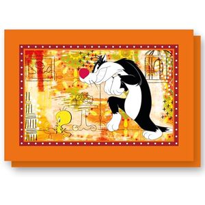 Egan Set of 2 Tweety & Silvestro Cotton Placemats - placemats Egan Set of 2 Tweety & Silvestro Cotton Placemats - placemats