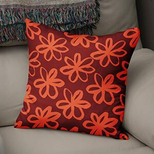Bonamaison Decorative Cushion Cover, Polycotton, Orange, Standard Bonamaison Decorative Cushion Cover, Polycotton, Orange, Standard