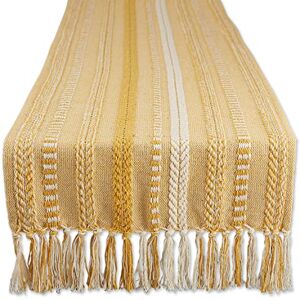 DII Table Runner Collection, Cotton, Honey Gold, 15x108 (15x113, Fringe Included) DII Table Runner Collection, Cotton, Honey Gold, 15x108 (15x113, Fringe Included)