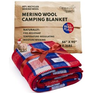 Woolly Mammoth Woolen Company Woolly Mammoth Merino Wool Blanket- 66" x 90" 4 lbs Thick, Outdoor/Indoor Throw for Campfire, Picnic, Beach, Van Life, Home- Farmhouse Collection Heavy Duty Insulating Sleep Plaid, Red White & Blue Woolly Mammoth Woolen Company Woolly Mammoth Merino Wool Blanket- 66" x 90" 4 lbs Thick, Outdoor/Indoor Throw for Campfire, Picnic, Beach, Van Life, Home- Farmhouse Collection Heavy Duty Insulating Sleep Plaid, Red White & Blue