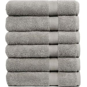 PH Pleasant Home Pleasant Home Bath Towels Set of 6 (24” x 50”) 100% Cotton, 500 GSM Lightweight, Soft & Absorbent Luxury Towels for Bathroom for Gym, Pool & Spa 6 Pack, Grey PH Pleasant Home Pleasant Home Bath Towels Set of 6 (24” x 50”) 100% Cotton, 500 GSM Lightweight, Soft & Absorbent Luxury Towels for Bathroom for Gym, Pool & Spa 6 Pack, Grey