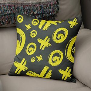 Bonamaison Decorative Cushion Cover Neon Yellow & Fume, Throw Pillow Covers, Home Decorative Pillowcases for Livingroom, Sofa, Bedroom, Size: 50x50 Cm Designed and Manufactured in Turkey Bonamaison Decorative Cushion Cover Neon Yellow & Fume, Throw Pillow Covers, Home Decorative Pillowcases for Livingroom, Sofa, Bedroom, Size: 50x50 Cm Designed and Manufactured in Turkey