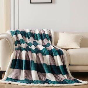 Gracelife Blanket for Women, Sherpa Throw Blanket for Couch, Flannel Cozy Soft Checkered Blanket for Bed Fleece, Teal, 80x90 Inches Gracelife Blanket for Women, Sherpa Throw Blanket for Couch, Flannel Cozy Soft Checkered Blanket for Bed Fleece, Teal, 80x90 Inches