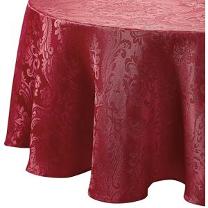 Elrene Damask Tablecloth - Polyester, Red, 60" X 84" Oval Elrene Damask Tablecloth - Polyester, Red, 60" X 84" Oval