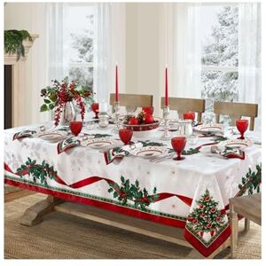 Elrene Home Fashions Villeroy & Boch Toy's Delight Christmas Fabric Tablecloth, Holiday Table Decor, 60"x120" Rectangle Elrene Home Fashions Villeroy & Boch Toy's Delight Christmas Fabric Tablecloth, Holiday Table Decor, 60"x120" Rectangle