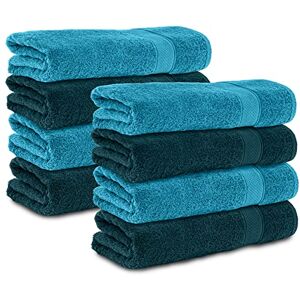 Komfortec Set of 8 Hand Towels 50 x 100 cm 100% Cotton 470 g/m² Terry Towelling Soft Petrol/Turquoise Komfortec Set of 8 Hand Towels 50 x 100 cm 100% Cotton 470 g/m² Terry Towelling Soft Petrol/Turquoise