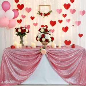 B-COOL Sequin Tablecloth 50x80inch Sparkly Table Cloth Table Cover Overlays for Party Decoration Christmas Wedding Dinner Linen B-COOL Sequin Tablecloth 50x80inch Sparkly Table Cloth Table Cover Overlays for Party Decoration Christmas Wedding Dinner Linen