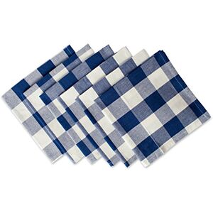 DII Buffalo Check Collection, Classic Farmhouse Tabletop Set, Napkin Set, 20x20, Navy & Cream, 6 Piece DII Buffalo Check Collection, Classic Farmhouse Tabletop Set, Napkin Set, 20x20, Navy & Cream, 6 Piece