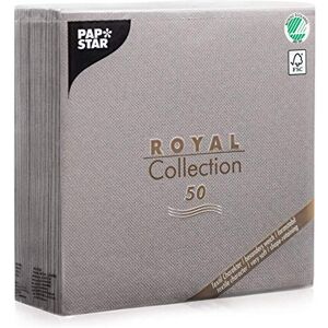 Papstar Royal Collection 10822 Serviettes with 1/4 Fold 40 x 40 cm Grey 50 count (pack of 1) Papstar Royal Collection 10822 Serviettes with 1/4 Fold 40 x 40 cm Grey 50 count (pack of 1)