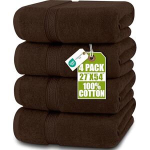 Utopia Towels 4 Piece Bath Towels Set (69 x 137 CM) Premium 100% Ring Spun Cotton Quick Dry, Highly Absorbent, Soft Feel Towels, Perfect for Daily Use (Brown) Utopia Towels 4 Piece Bath Towels Set (69 x 137 CM) Premium 100% Ring Spun Cotton Quick Dry, Highly Absorbent, Soft Feel Towels, Perfect for Daily Use (Brown)
