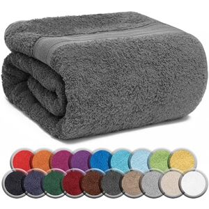 NatureMark Sauna Towel/Bath Towel Premium Quality 80 x 200 cm Sauna Towel 100% Cotton Colour: Anthracite Grey NatureMark Sauna Towel/Bath Towel Premium Quality 80 x 200 cm Sauna Towel 100% Cotton Colour: Anthracite Grey