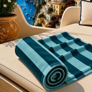 PETTI Artigiani Italiani Microfibre Beach Towel, Beach or Pool Towel, Beach Sunbed, Large 90 x 180 cm, Tiffany Stripes Teal PETTI Artigiani Italiani Microfibre Beach Towel, Beach or Pool Towel, Beach Sunbed, Large 90 x 180 cm, Tiffany Stripes Teal
