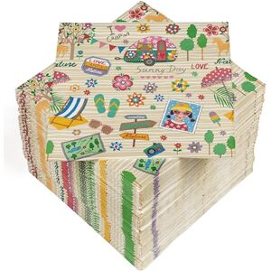 Heku 100 Napkins, 3-ply, 33 x 33 cm, Absorbent and Practical Packaging, Made in Europe, Ideal for Weddings, Anniversaries and Special Occasions, Summer Day Heku 100 Napkins, 3-ply, 33 x 33 cm, Absorbent and Practical Packaging, Made in Europe, Ideal for Weddings, Anniversaries and Special Occasions, Summer Day