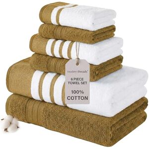 Modern Threads 6 Piece Set - Bath Towels, Hand Towels, Washcloths - Towel Set Modern Threads 6 Piece Set - Bath Towels, Hand Towels, Washcloths - Towel Set