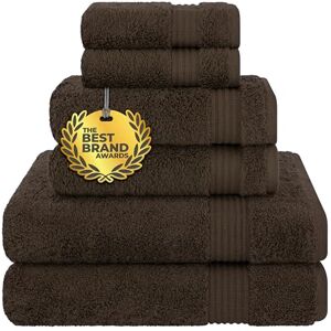 Cotton Paradise 6 Piece Towel Set, 100% Turkish Cotton Soft Absorbent Towels for Bathroom, 2 Bath Towels 2 Hand Towels 2 Washcloths, Brown Towel Set Cotton Paradise 6 Piece Towel Set, 100% Turkish Cotton Soft Absorbent Towels for Bathroom, 2 Bath Towels 2 Hand Towels 2 Washcloths, Brown Towel Set
