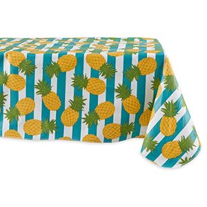 DII Pineapple Vinyl Table Collection, Flannel Backed Multipurpose Tablecloth, Rectangle, 60x102 cm DII Pineapple Vinyl Table Collection, Flannel Backed Multipurpose Tablecloth, Rectangle, 60x102 cm