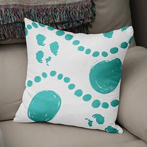 Bonamaison Decorative Cushion Cover, Polycotton, Teal, Standard Bonamaison Decorative Cushion Cover, Polycotton, Teal, Standard