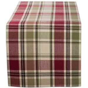 DII Fall & Thanksgiving Dining Table Décor Reusable Cotton Fabric, Table Runner, 13x72, Rustic Homespun Plaid DII Fall & Thanksgiving Dining Table Décor Reusable Cotton Fabric, Table Runner, 13x72, Rustic Homespun Plaid