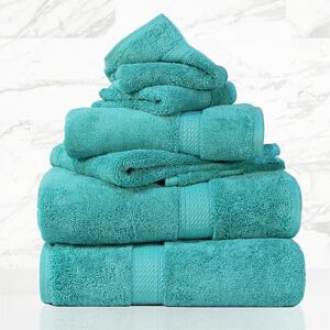 Superior Egyptian Cotton 800 GSM Towel Set, Includes 2 Bath Towels, 2 Hand Towels, 2 Face Towels, Luxury Plush Bathroom Essentials, Ultra Thick, Spa, Shower, Guest Bath, Apartment, Home, Turquoise Superior Egyptian Cotton 800 GSM Towel Set, Includes 2 Bath Towels, 2 Hand Towels, 2 Face Towels, Luxury Plush Bathroom Essentials, Ultra Thick, Spa, Shower, Guest Bath, Apartment, Home, Turquoise