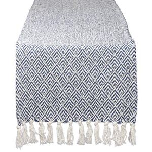 DII CAMZ11268 Braided Farmhouse Diamond Table Runner, 15 x 72 inches, French Blue DII CAMZ11268 Braided Farmhouse Diamond Table Runner, 15 x 72 inches, French Blue