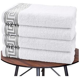 GC GAVENO CAVAILIA Luxury Bath Towels 4 Piece Ultra Soft, Fluffy 100% Egyptian Cotton Towel Set Quick Dry & Highly Water Absorbent Bathroom Towels 500 GSM Large Towel (70x120 cm) White GC GAVENO CAVAILIA Luxury Bath Towels 4 Piece Ultra Soft, Fluffy 100% Egyptian Cotton Towel Set Quick Dry & Highly Water Absorbent Bathroom Towels 500 GSM Large Towel (70x120 cm) White