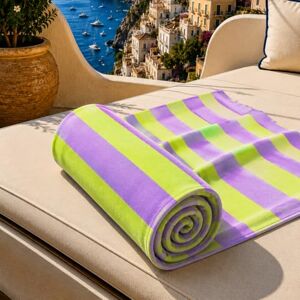 PETTI Artigiani Italiani Microfibre Beach Towel, Beach or Pool Towel, Beach Towel, Large 90 x 180 cm, Light Green Lilac Stripes PETTI Artigiani Italiani Microfibre Beach Towel, Beach or Pool Towel, Beach Towel, Large 90 x 180 cm, Light Green Lilac Stripes
