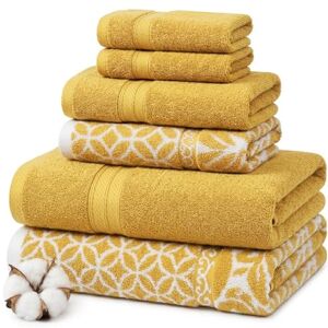 Modern Threads Trefoil Filigree Reversible Towel Set - Bath, Hand & Washcloths - Cotton Modern Threads Trefoil Filigree Reversible Towel Set - Bath, Hand & Washcloths - Cotton