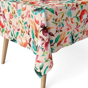 Martina Home 220 x 140 cm Watercolour Resin Coated Tablecloth Red Martina Home 220 x 140 cm Watercolour Resin Coated Tablecloth Red