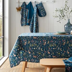 Catherine Lansfield Enchanted Twilight Animals Cotton 137x178cm Table Cloth Navy Blue Catherine Lansfield Enchanted Twilight Animals Cotton 137x178cm Table Cloth Navy Blue