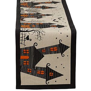 DII 14x72 Cotton Table Runner, Haunted House Perfect for Halloween, Dinner Parties and Scary Movie Nights DII 14x72 Cotton Table Runner, Haunted House Perfect for Halloween, Dinner Parties and Scary Movie Nights