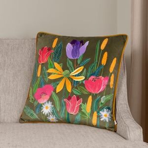 furn. Wylder Nature House of Bloom Celandine Polyester Filled Cushion Twin Pack, Olive furn. Wylder Nature House of Bloom Celandine Polyester Filled Cushion Twin Pack, Olive