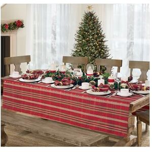 Elrene Holiday Tablecloth, Red, 120" x 60" (Rectangular) Elrene Holiday Tablecloth, Red, 120" x 60" (Rectangular)