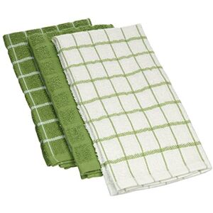 Ritz Premium 100% Cotton Terry Check Kitchen Dish Towels Highly Absorbent, Super Soft, Long-Lasting, 25"x15", 3-Pack, Cactus Green Ritz Premium 100% Cotton Terry Check Kitchen Dish Towels Highly Absorbent, Super Soft, Long-Lasting, 25"x15", 3-Pack, Cactus Green