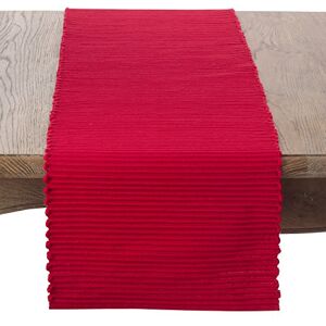 SARO LIFESTYLE Cotton Table Runner, 100% Woven, Red, 13" x 72 SARO LIFESTYLE Cotton Table Runner, 100% Woven, Red, 13" x 72