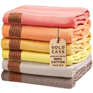 GOLD CASE HOME COLLECTION Gold CASE Turkish Beach Towel Set of 6-100% Cotton 70x38 inches XXL Oversized PRE-Washed Quick Dry Sand Free Turkish Towel Lightweight Bath Towels (Lycia-Tones of Yellow) GOLD CASE HOME COLLECTION Gold CASE Turkish Beach Towel Set of 6-100% Cotton 70x38 inches XXL Oversized PRE-Washed Quick Dry Sand Free Turkish Towel Lightweight Bath Towels (Lycia-Tones of Yellow)