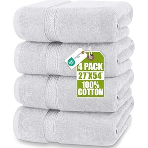 Utopia Towels 4 Piece Bath Towels Set (69 x 137 CM) Premium 100% Ring Spun Cotton Quick Dry, Highly Absorbent, Soft Feel Towels, Perfect for Daily Use (Silver) Utopia Towels 4 Piece Bath Towels Set (69 x 137 CM) Premium 100% Ring Spun Cotton Quick Dry, Highly Absorbent, Soft Feel Towels, Perfect for Daily Use (Silver)