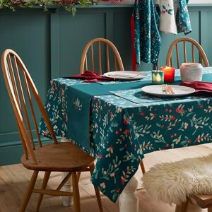 Catherine Lansfield Christmas Holly and Mistletoe Cotton 137x229 cm Table Cloth Green Catherine Lansfield Christmas Holly and Mistletoe Cotton 137x229 cm Table Cloth Green