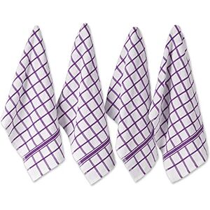 DII 100% Cotton, Machine Washable, Ultra Absorbant, Basic Everyday 16 x 26 Terry Kitchen Dish towel, Set of 4- Eggplant Window Pane DII 100% Cotton, Machine Washable, Ultra Absorbant, Basic Everyday 16 x 26 Terry Kitchen Dish towel, Set of 4- Eggplant Window Pane