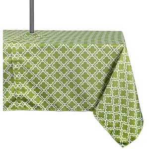 DII Spring & Summer Outdoor Tablecloth, Spill Proof and Waterproof with Zipper and Umbrella Hole, Host Backyard Parties, BBQs, & Family Gatherings (60x84 Seats 6 to 8) Fresh Spring Lattice DII Spring & Summer Outdoor Tablecloth, Spill Proof and Waterproof with Zipper and Umbrella Hole, Host Backyard Parties, BBQs, & Family Gatherings (60x84 Seats 6 to 8) Fresh Spring Lattice